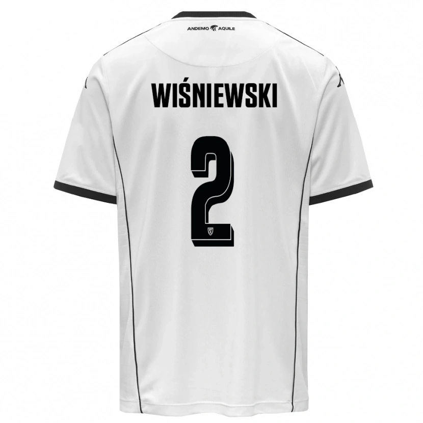Danxen Kinder Przemysław Wiśniewski #2 Weiß Schwarz Heimtrikot Trikot 2025/26 T-Shirt Österreich