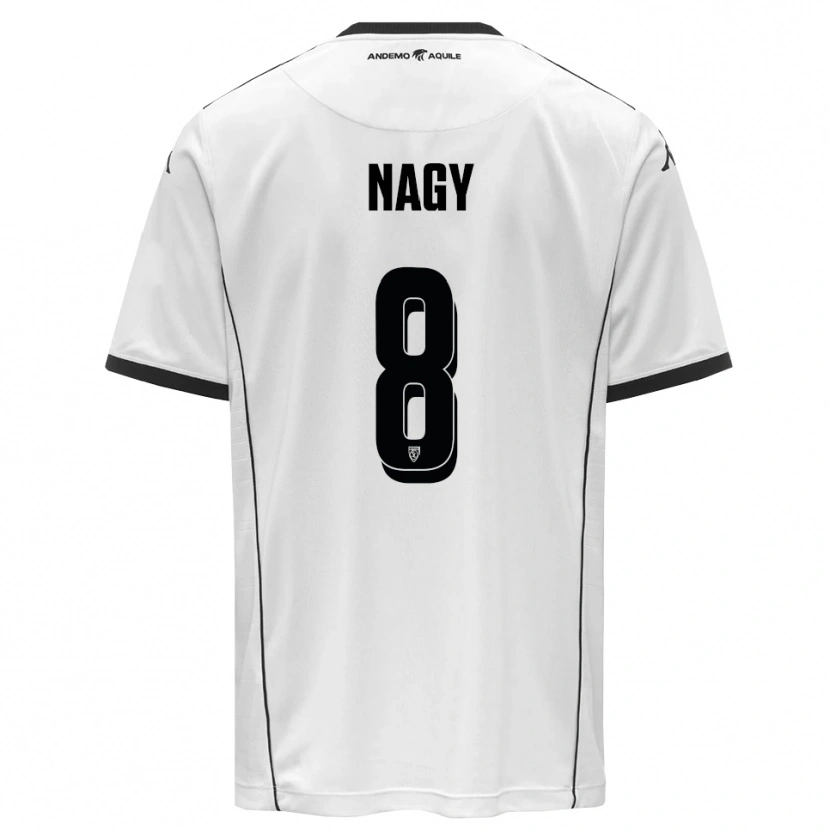 Danxen Kinder Ádám Nagy #8 Weiß Schwarz Heimtrikot Trikot 2025/26 T-Shirt Österreich