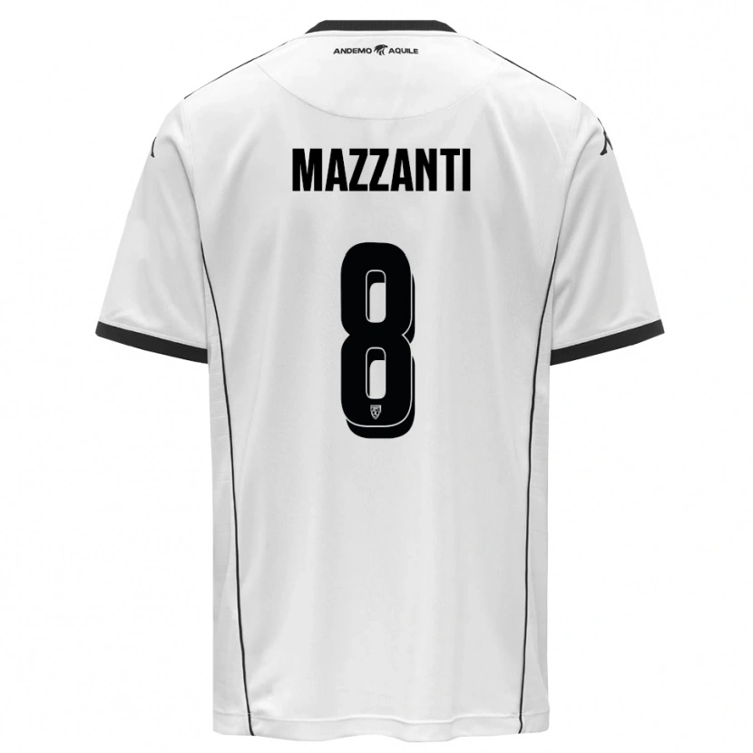Danxen Kinder Tommaso Mazzanti #8 Weiß Schwarz Heimtrikot Trikot 2025/26 T-Shirt Österreich