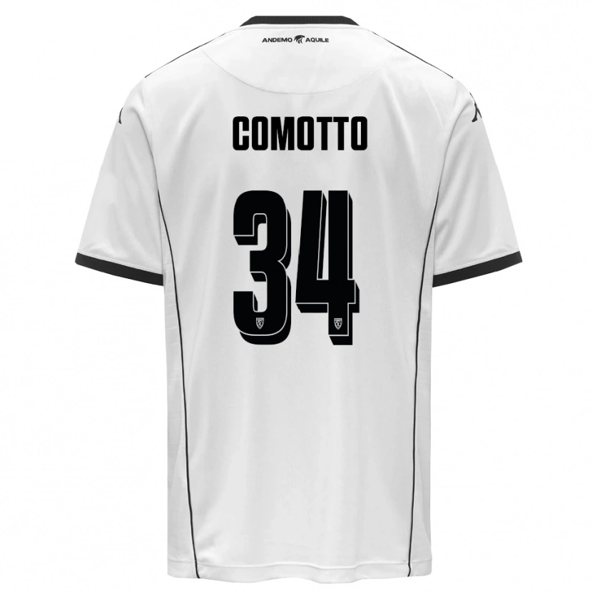 Danxen Kinder Christian Comotto #34 Weiß Schwarz Heimtrikot Trikot 2025/26 T-Shirt Österreich