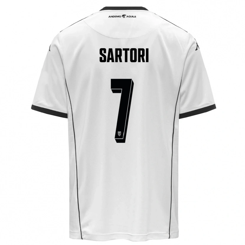 Danxen Kinder Giovanni Sartori #7 Weiß Schwarz Heimtrikot Trikot 2025/26 T-Shirt Österreich