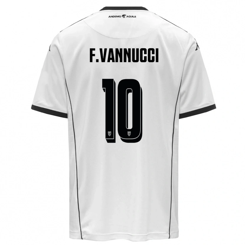 Danxen Kinder Federico Vannucci #10 Weiß Schwarz Heimtrikot Trikot 2025/26 T-Shirt Österreich