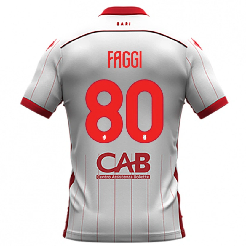 Danxen Kinder Filippo Faggi #80 Weiß Rot Heimtrikot Trikot 2025/26 T-Shirt Österreich