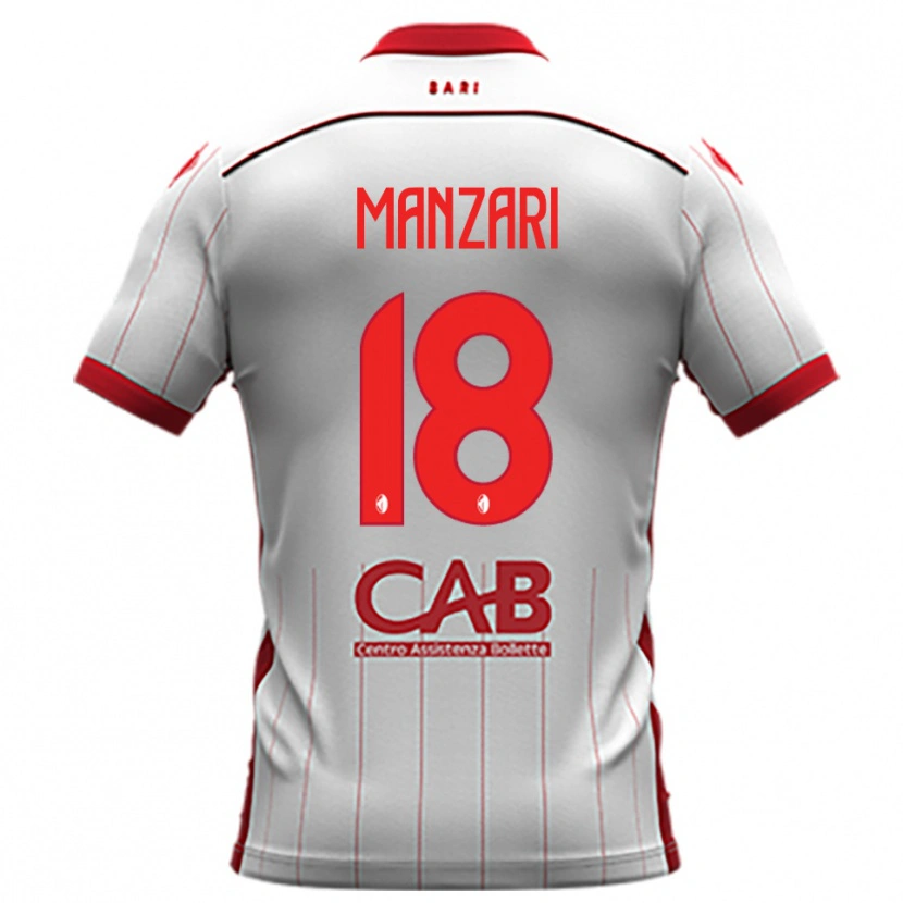 Danxen Kinder Giacomo Manzari #18 Weiß Rot Heimtrikot Trikot 2025/26 T-Shirt Österreich