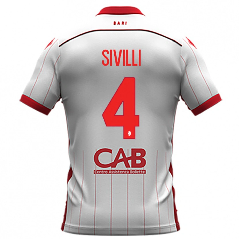 Danxen Kinder Federico Sivilli #4 Weiß Rot Heimtrikot Trikot 2025/26 T-Shirt Österreich
