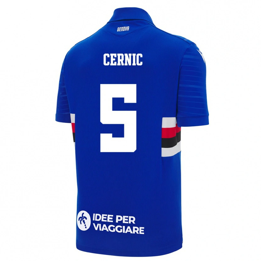Danxen Kinder Sasha Cernic #5 Blau Weiß Heimtrikot Trikot 2025/26 T-Shirt Österreich