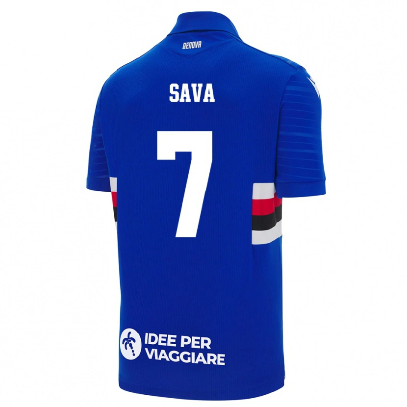 Danxen Kinder Samuele Sava #7 Blau Weiß Heimtrikot Trikot 2025/26 T-Shirt Österreich