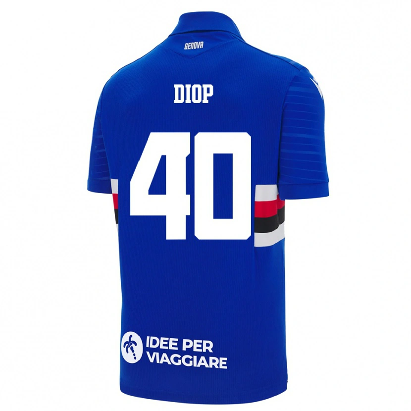 Danxen Kinder Karim Diop #40 Blau Weiß Heimtrikot Trikot 2025/26 T-Shirt Österreich