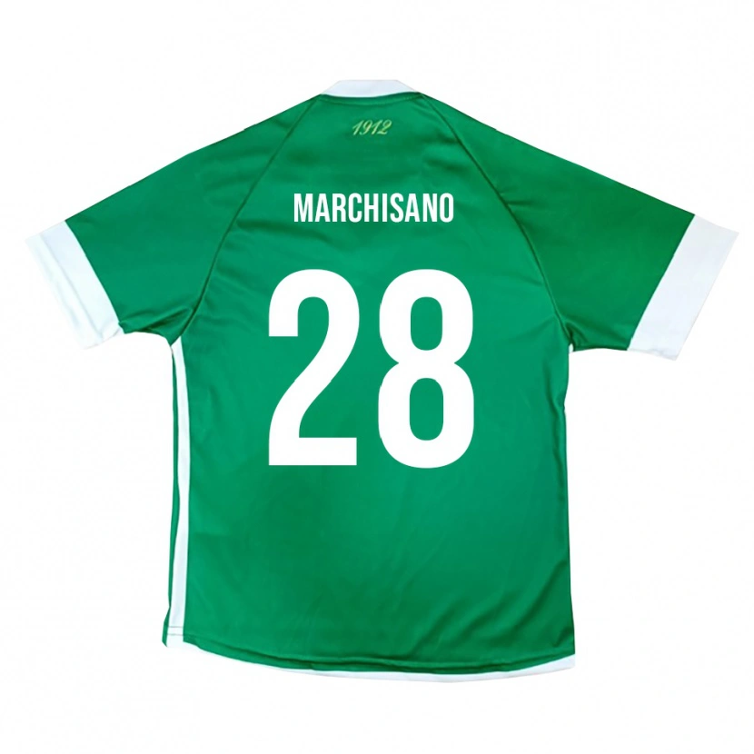 Danxen Kinder Matteo Marchisano #28 Grün Weiß Heimtrikot Trikot 2025/26 T-Shirt Österreich