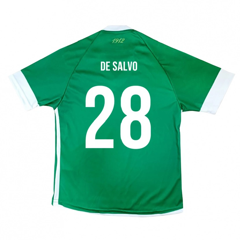 Danxen Kinder Ugo De Salvo #28 Grün Weiß Heimtrikot Trikot 2025/26 T-Shirt Österreich