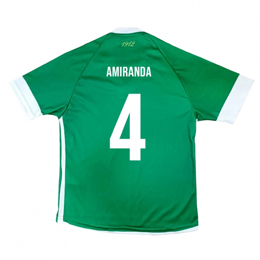 Danxen Kinder Francesco Amiranda #4 Grün Weiß Heimtrikot Trikot 2025/26 T-Shirt Österreich