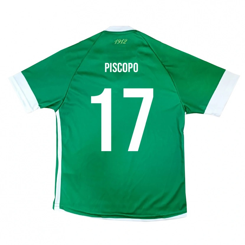 Danxen Kinder Francesco Piscopo #17 Grün Weiß Heimtrikot Trikot 2025/26 T-Shirt Österreich