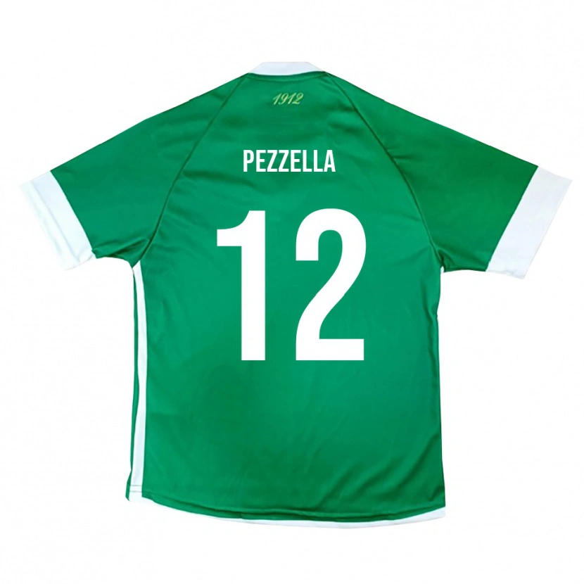 Danxen Kinder Giuseppe Pezzella #12 Grün Weiß Heimtrikot Trikot 2025/26 T-Shirt Österreich