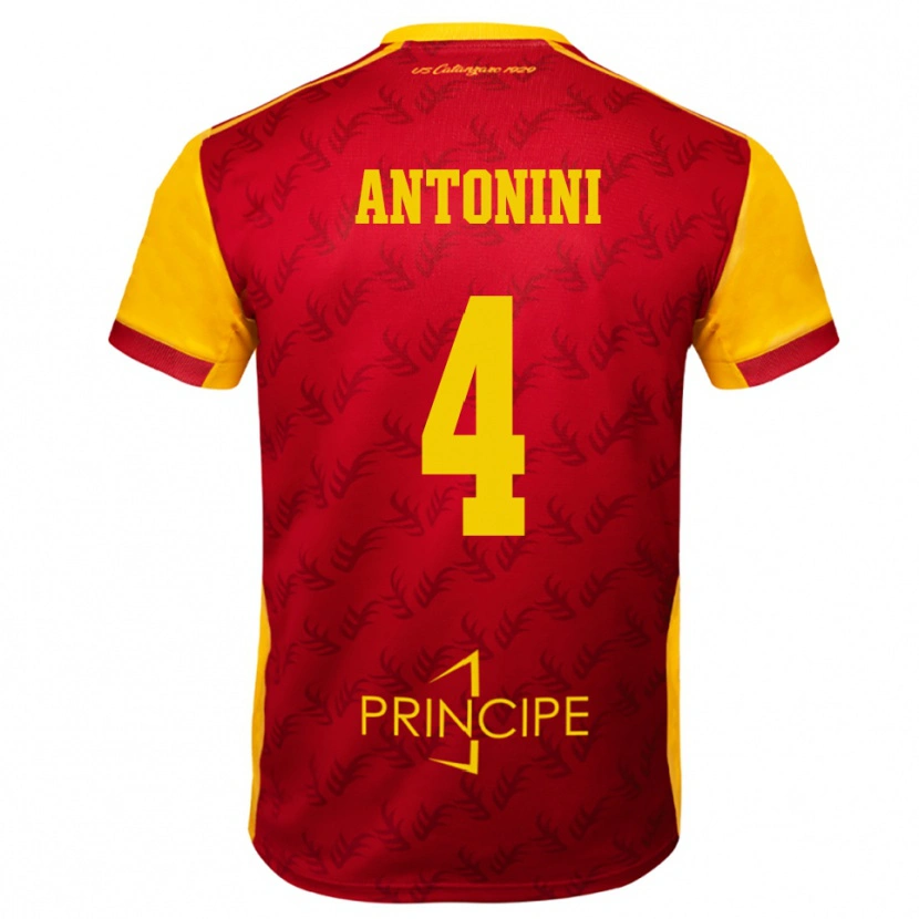 Danxen Kinder Matias Antonini #4 Gelb Rot Heimtrikot Trikot 2025/26 T-Shirt Österreich
