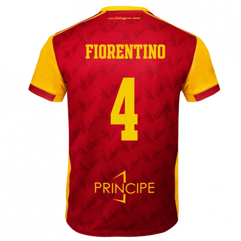Danxen Kinder Carlo Fiorentino #4 Gelb Rot Heimtrikot Trikot 2025/26 T-Shirt Österreich