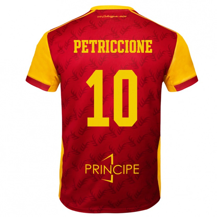 Danxen Kinder Jacopo Petriccione #10 Gelb Rot Heimtrikot Trikot 2025/26 T-Shirt Österreich