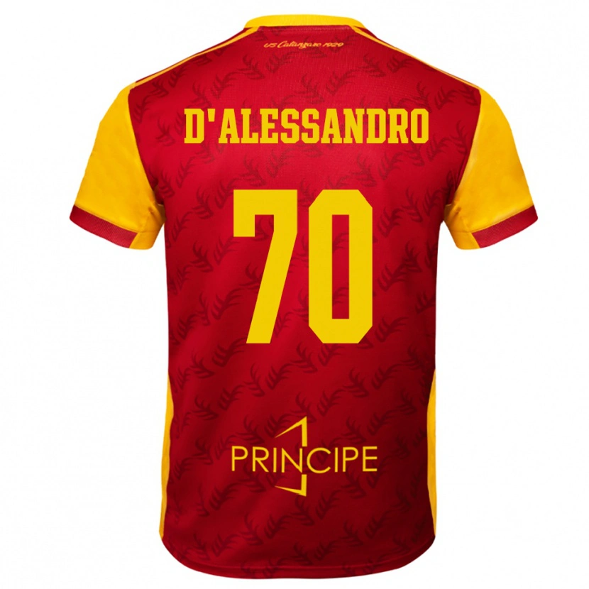 Danxen Kinder Marco D'alessandro #70 Gelb Rot Heimtrikot Trikot 2025/26 T-Shirt Österreich