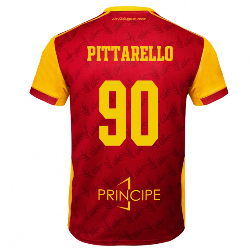 Danxen Kinder Filippo Pittarello #90 Gelb Rot Heimtrikot Trikot 2025/26 T-Shirt Österreich