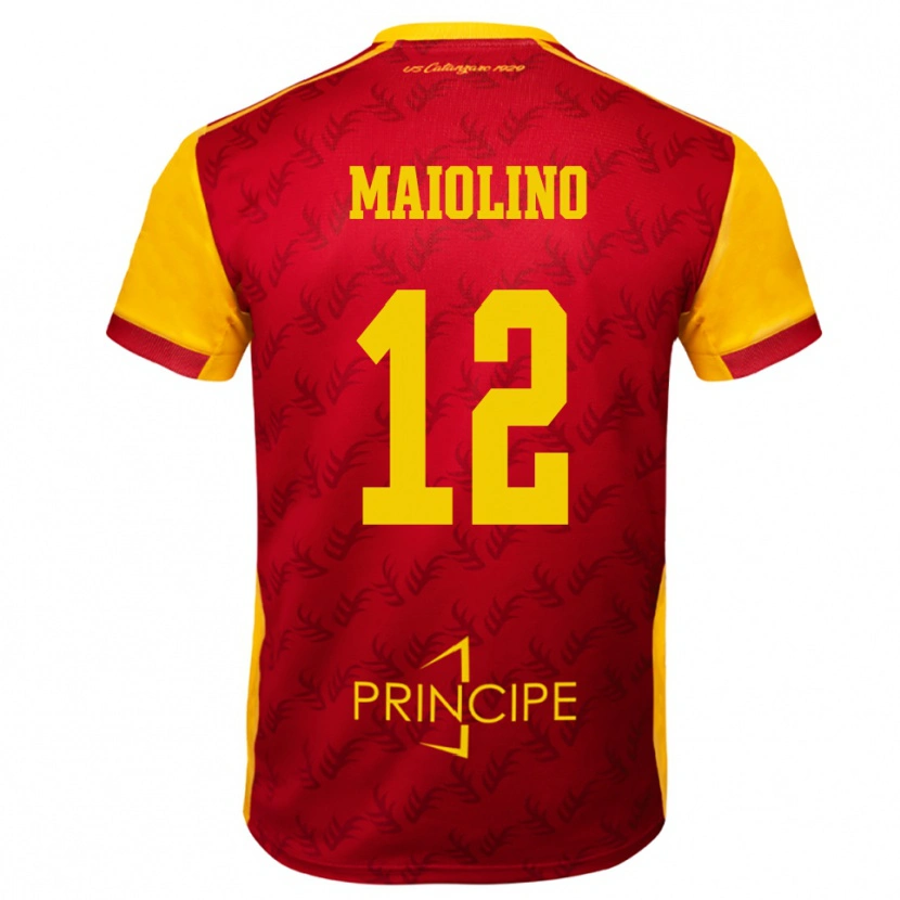 Danxen Kinder Alex Maiolino #12 Gelb Rot Heimtrikot Trikot 2025/26 T-Shirt Österreich