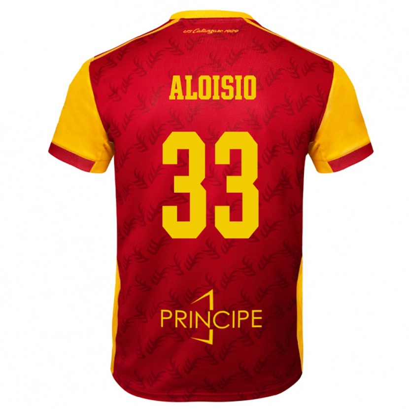 Danxen Kinder Cristian Aloisio #33 Gelb Rot Heimtrikot Trikot 2025/26 T-Shirt Österreich
