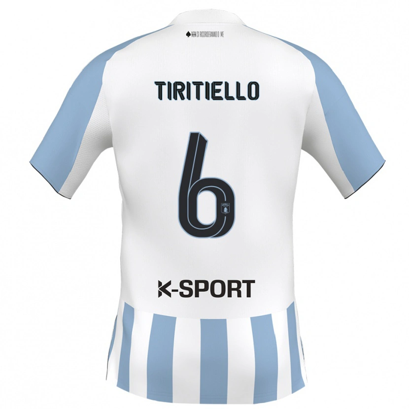 Danxen Kinder Andrea Tiritiello #6 Weiß Himmelblau Heimtrikot Trikot 2025/26 T-Shirt Österreich