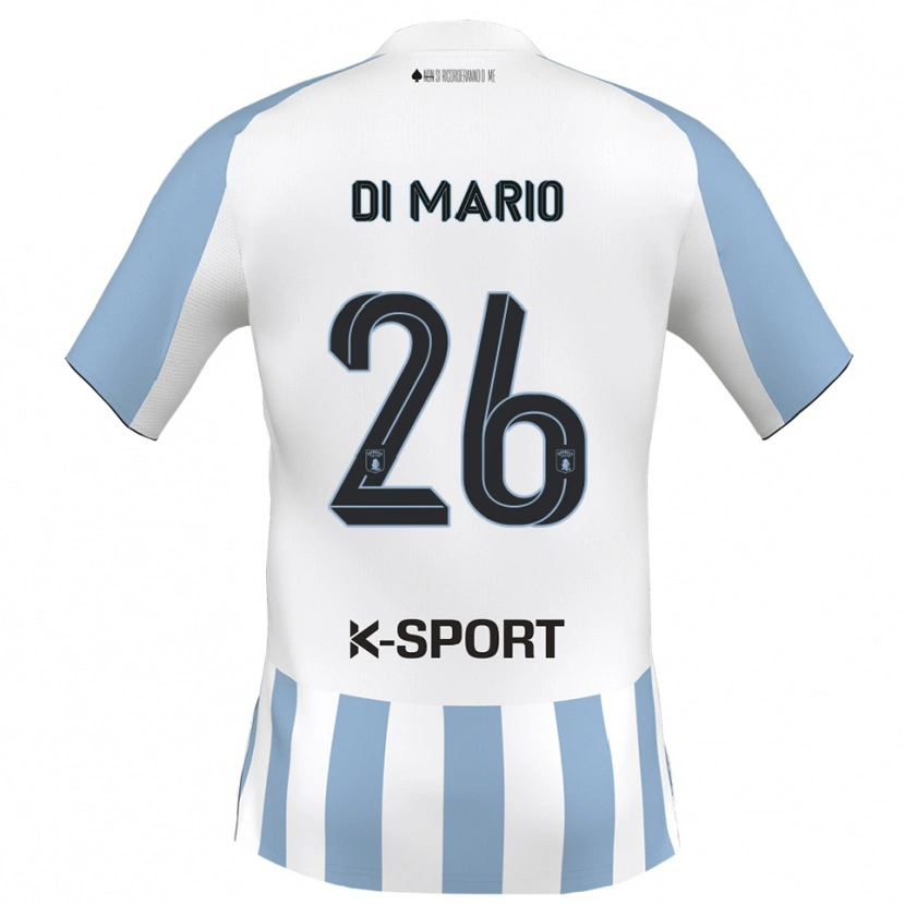 Danxen Kinder Stefano Di Mario #26 Weiß Himmelblau Heimtrikot Trikot 2025/26 T-Shirt Österreich