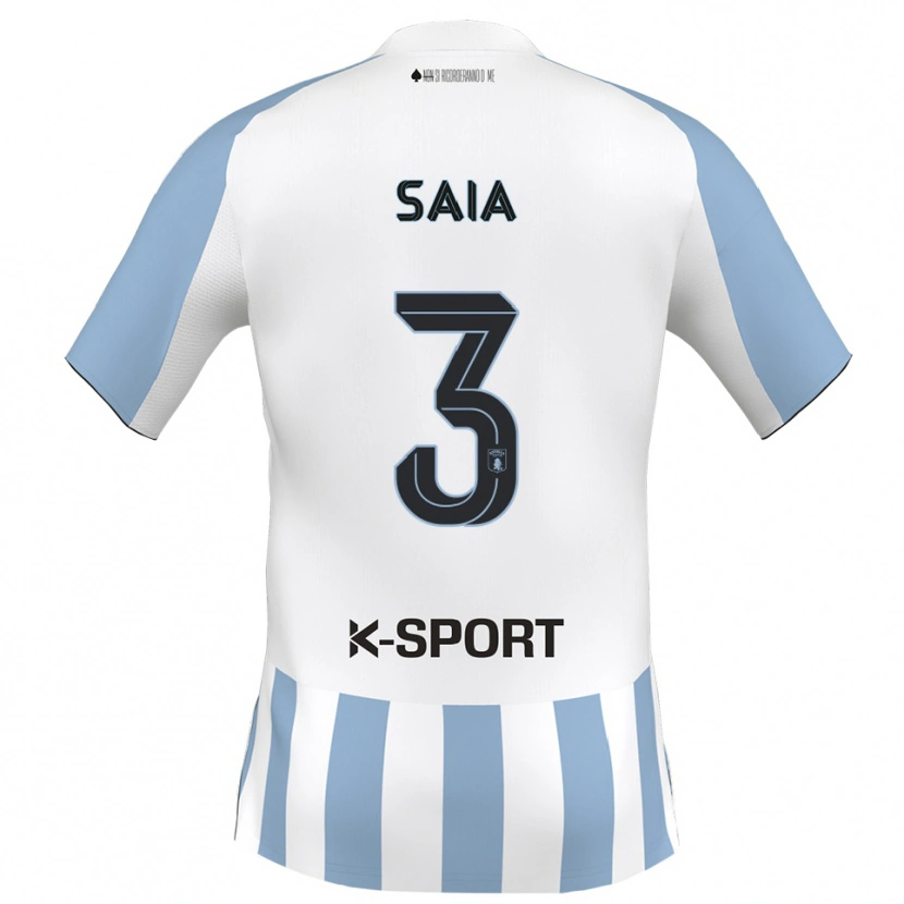 Danxen Kinder Chris Saia #3 Weiß Himmelblau Heimtrikot Trikot 2025/26 T-Shirt Österreich