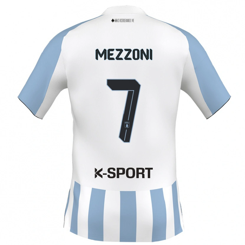 Danxen Kinder Francesco Mezzoni #7 Weiß Himmelblau Heimtrikot Trikot 2025/26 T-Shirt Österreich