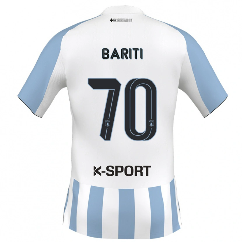 Danxen Kinder Davide Bariti #70 Weiß Himmelblau Heimtrikot Trikot 2025/26 T-Shirt Österreich