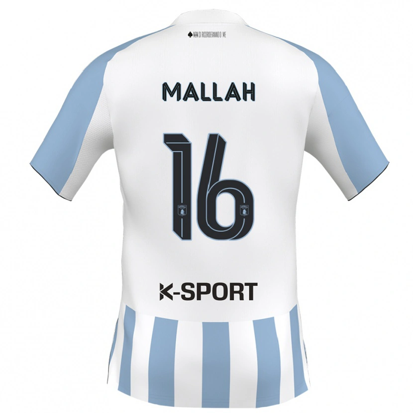 Danxen Kinder Rachid Mallah #16 Weiß Himmelblau Heimtrikot Trikot 2025/26 T-Shirt Österreich