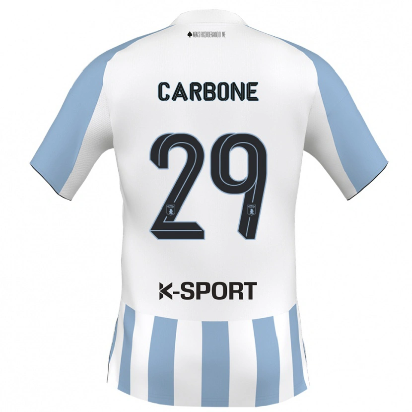 Danxen Kinder Matteo Carbone #29 Weiß Himmelblau Heimtrikot Trikot 2025/26 T-Shirt Österreich