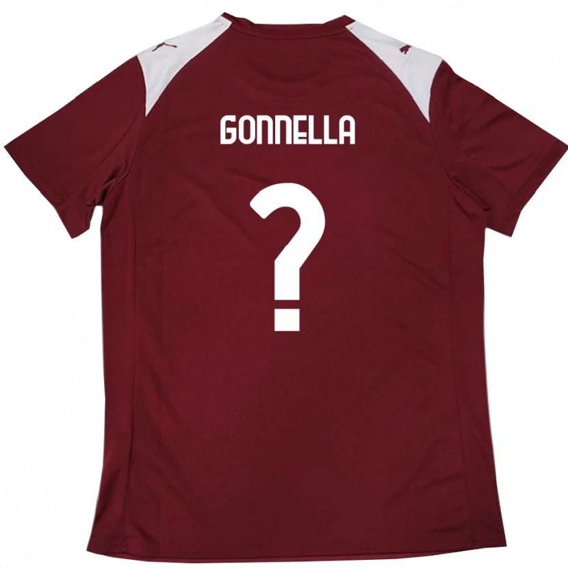 Danxen Kinder Andrea Gonnella #0 Burgunderrot Weiß Heimtrikot Trikot 2025/26 T-Shirt Österreich