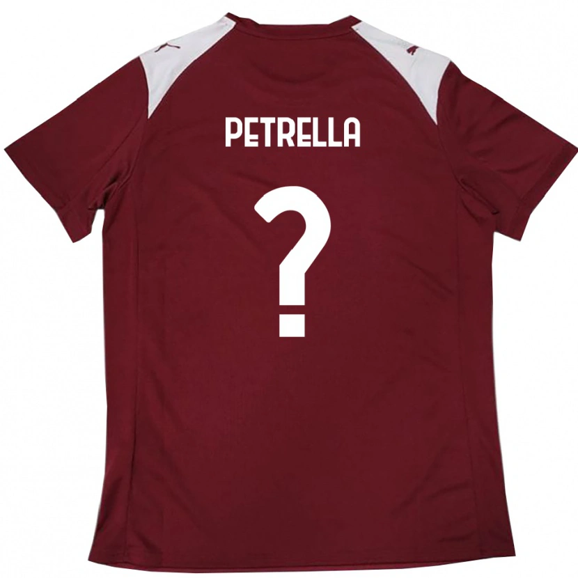 Danxen Kinder Domenico Petrella #0 Burgunderrot Weiß Heimtrikot Trikot 2025/26 T-Shirt Österreich