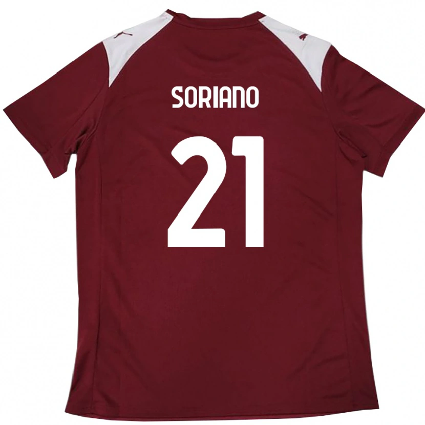 Danxen Kinder Roberto Soriano #21 Burgunderrot Weiß Heimtrikot Trikot 2025/26 T-Shirt Österreich