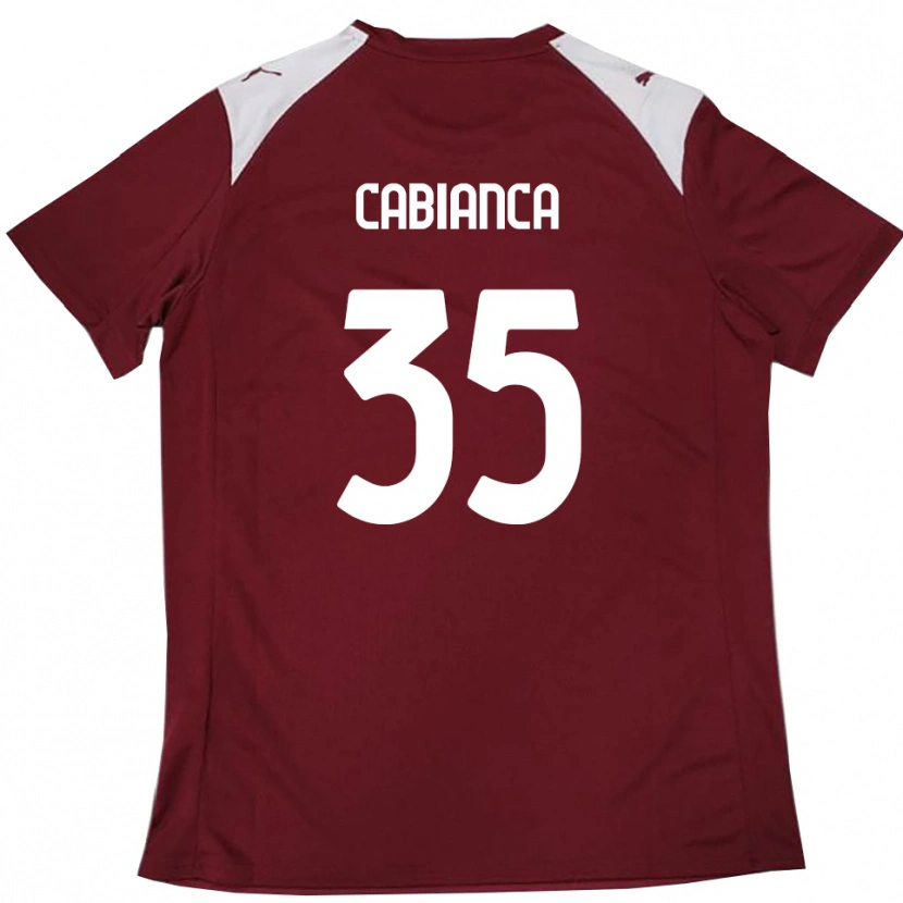 Danxen Kinder Eddy Cabianca #35 Burgunderrot Weiß Heimtrikot Trikot 2025/26 T-Shirt Österreich