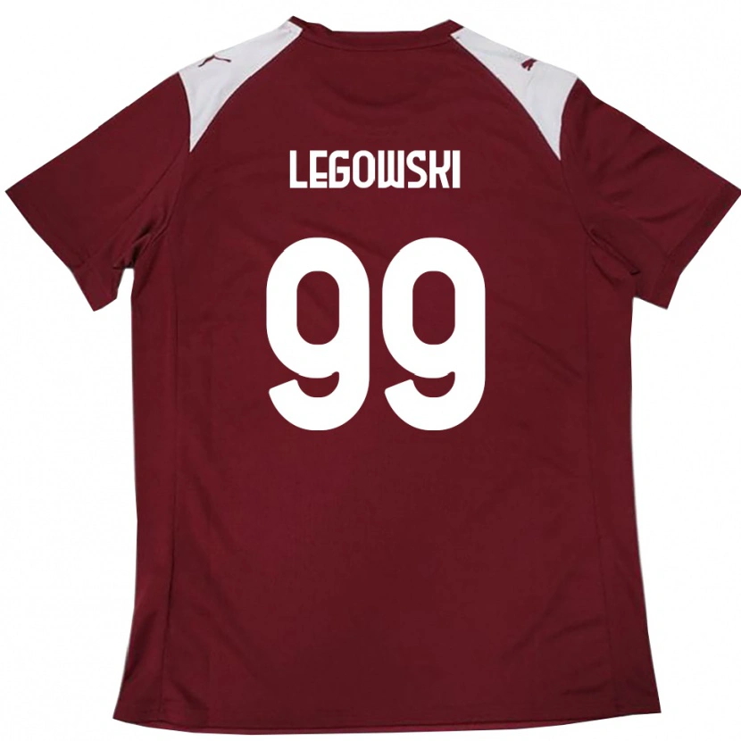 Danxen Kinder Mateusz Legowski #99 Burgunderrot Weiß Heimtrikot Trikot 2025/26 T-Shirt Österreich