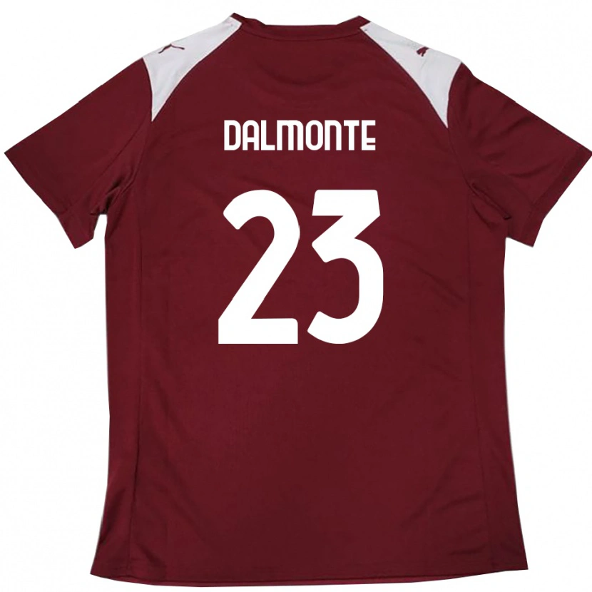 Danxen Kinder Nicola Dalmonte #23 Burgunderrot Weiß Heimtrikot Trikot 2025/26 T-Shirt Österreich