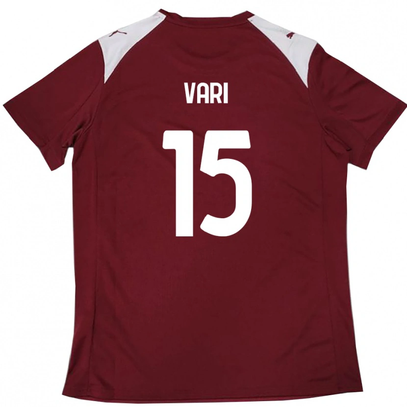 Danxen Kinder Filippo Vari #15 Burgunderrot Weiß Heimtrikot Trikot 2025/26 T-Shirt Österreich