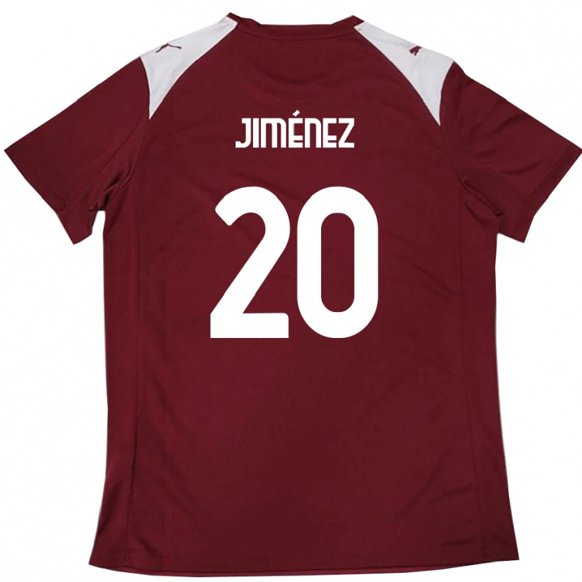 Danxen Kinder Kaleb Jiménez #20 Burgunderrot Weiß Heimtrikot Trikot 2025/26 T-Shirt Österreich