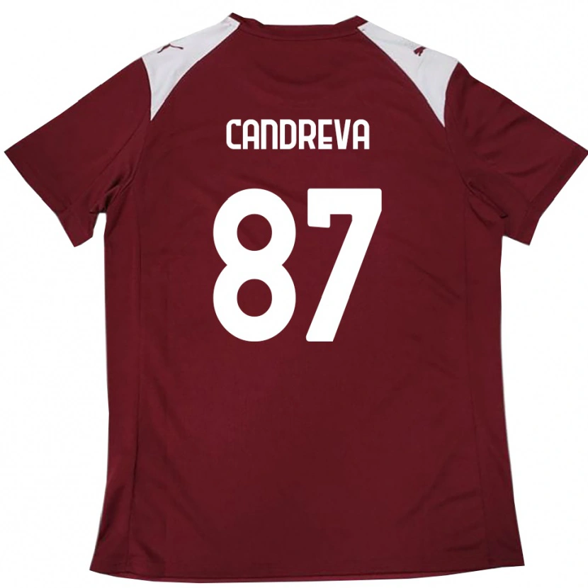 Danxen Kinder Antonio Candreva #87 Burgunderrot Weiß Heimtrikot Trikot 2025/26 T-Shirt Österreich