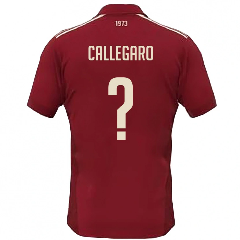 Danxen Kinder Riccardo Callegaro #0 Burgunderrot Weiß Heimtrikot Trikot 2025/26 T-Shirt Österreich
