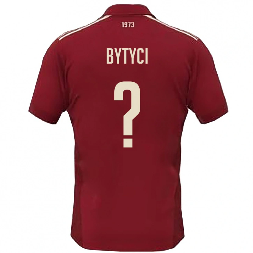 Danxen Kinder Arban Bytyci #0 Burgunderrot Weiß Heimtrikot Trikot 2025/26 T-Shirt Österreich