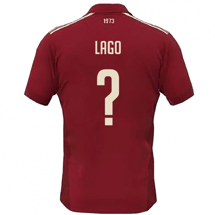Danxen Kinder Matteo Lago #0 Burgunderrot Weiß Heimtrikot Trikot 2025/26 T-Shirt Österreich