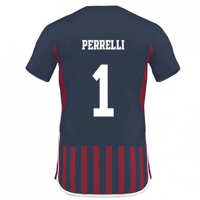 Danxen Kinder Samuele Perrelli #1 Marineblau Rot Heimtrikot Trikot 2025/26 T-Shirt Österreich