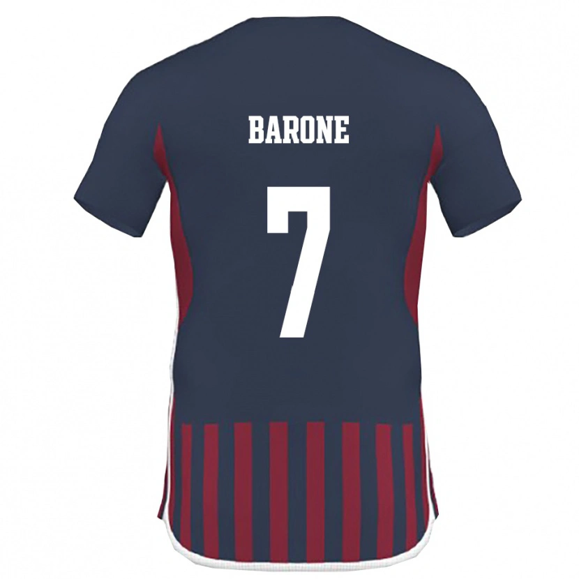 Danxen Kinder Antonio Barone #7 Marineblau Rot Heimtrikot Trikot 2025/26 T-Shirt Österreich