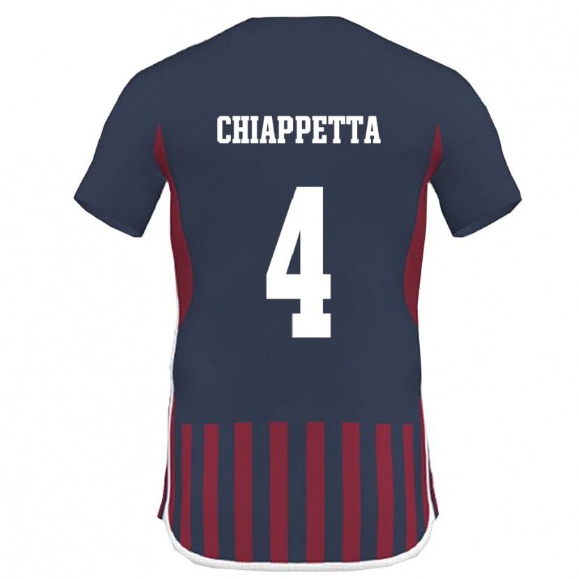 Danxen Kinder Mirko Chiappetta #4 Marineblau Rot Heimtrikot Trikot 2025/26 T-Shirt Österreich