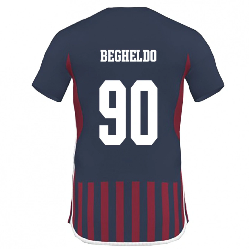 Danxen Kinder Gianmarco Begheldo #90 Marineblau Rot Heimtrikot Trikot 2025/26 T-Shirt Österreich