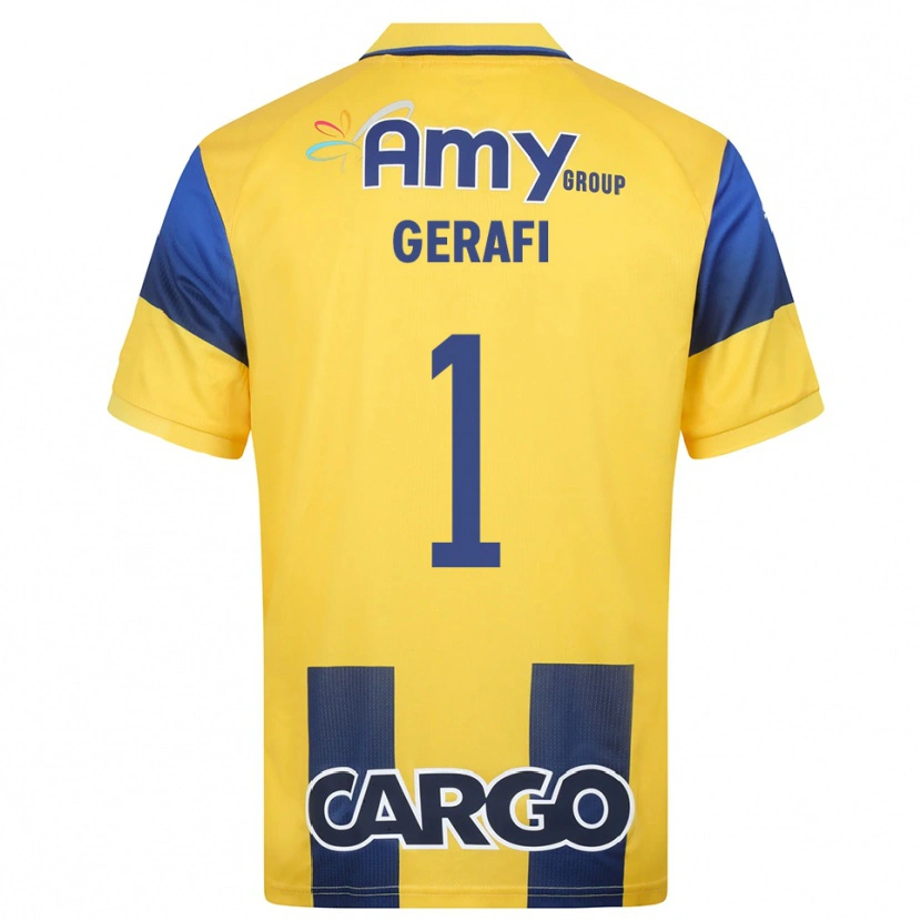 Danxen Kinder Yoav Gerafi #1 Gelb Marineblau Heimtrikot Trikot 2025/26 T-Shirt Österreich