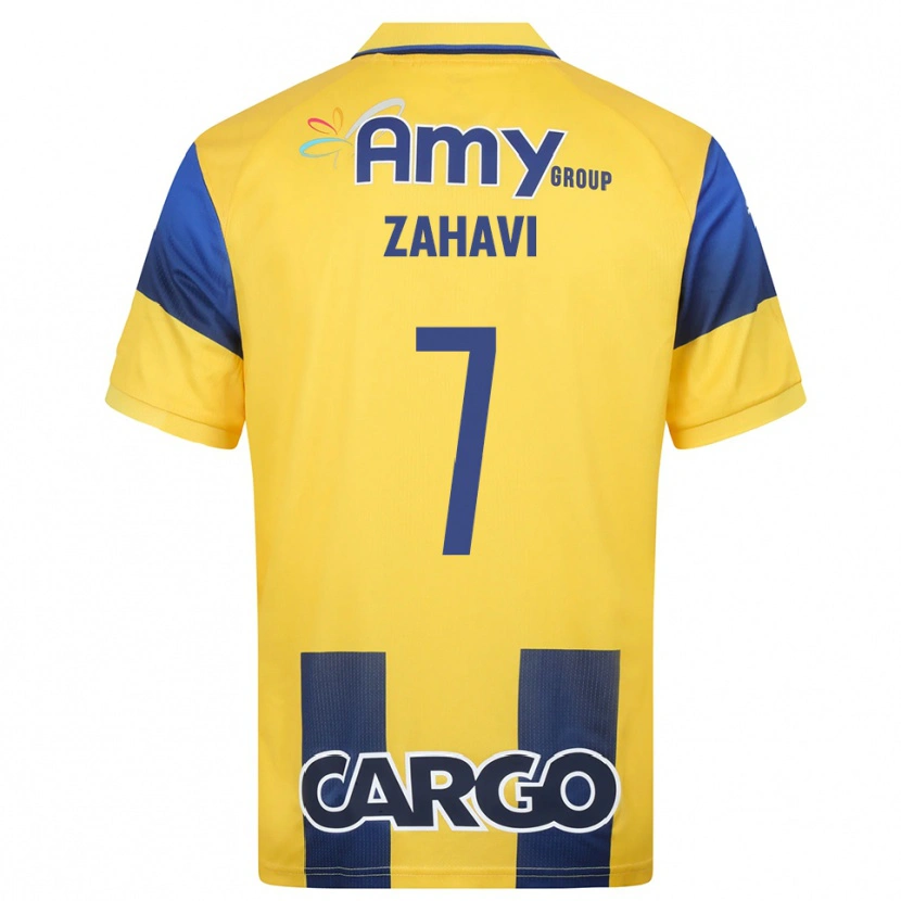 Danxen Kinder Eran Zahavi #7 Gelb Marineblau Heimtrikot Trikot 2025/26 T-Shirt Österreich