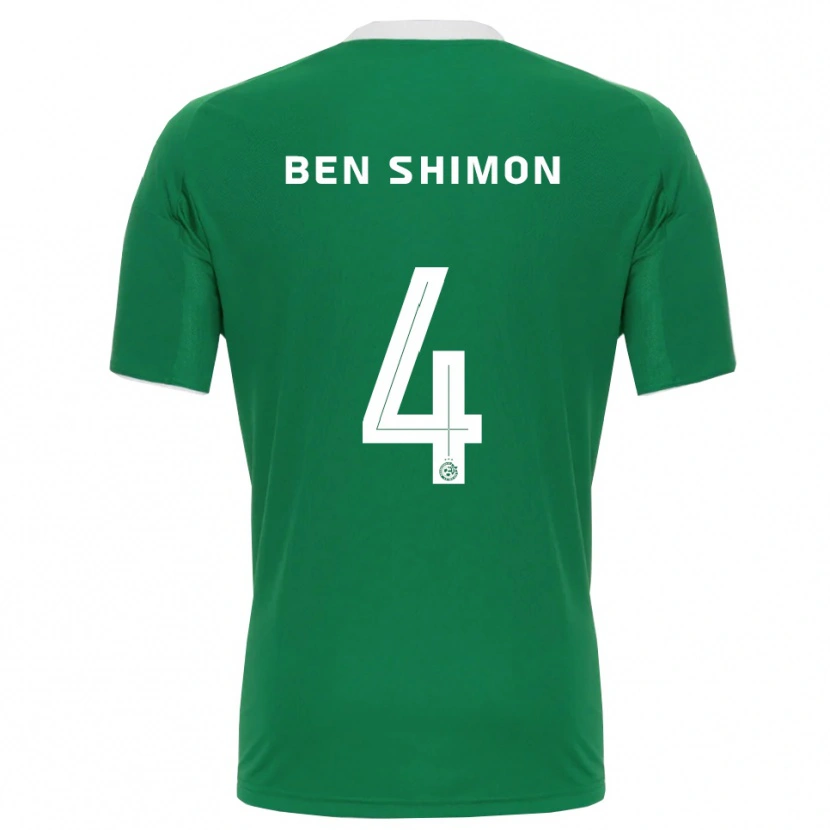 Danxen Kinder Elad Ben Shimon #4 Grün Weiß Heimtrikot Trikot 2025/26 T-Shirt Österreich